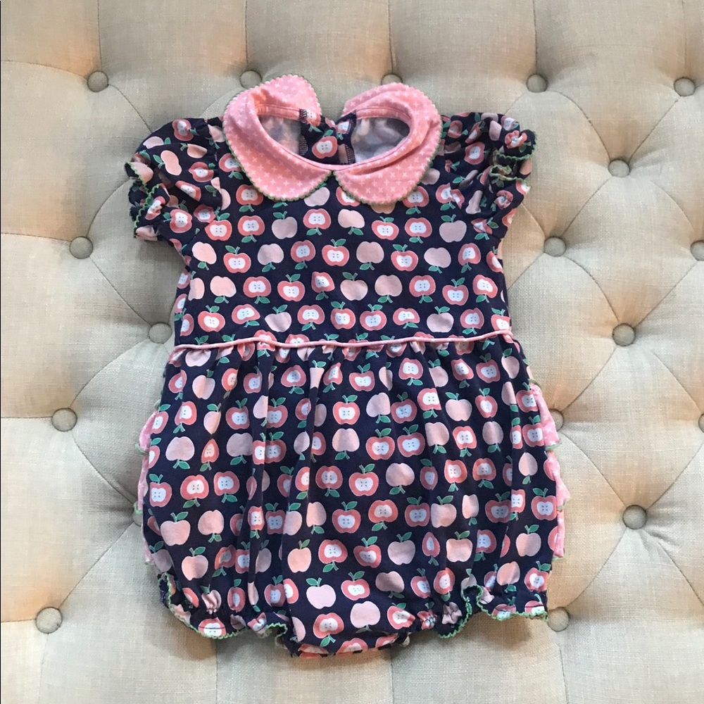 Shrimp and Grits girls 3t ruffle bubble romper